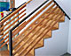 Custom Made Sandblasted Wood Staircase Side View 2