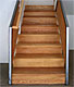 Custom Made Sandblasted Wood Staircase Front View